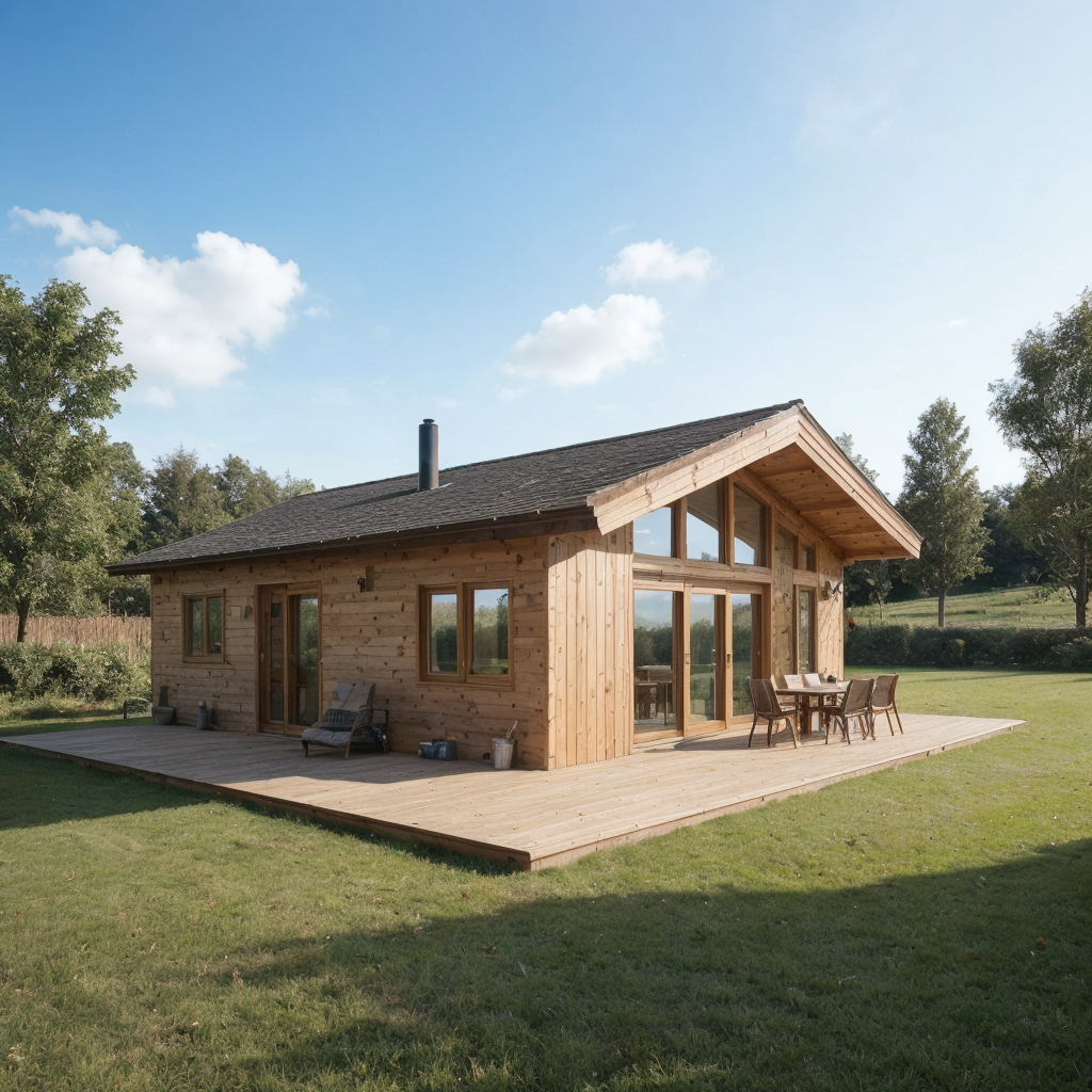 casa prefabricada barata de madera precio medio
