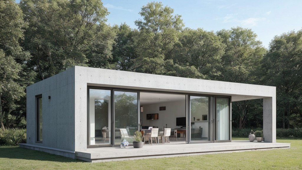 Casa prefabricada barata de hormigón de precio medio